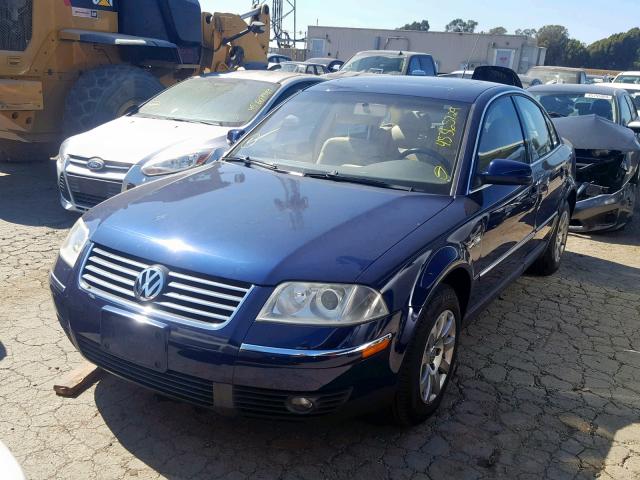 WVWPD63B82P357679 - 2002 VOLKSWAGEN PASSAT GLS BLUE photo 2