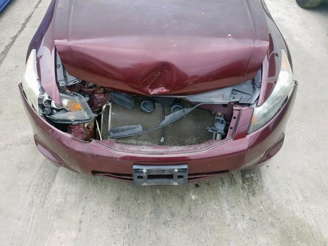 1HGCP26809A000879 - 2009 HONDA ACCORD EXL BURGUNDY photo 7