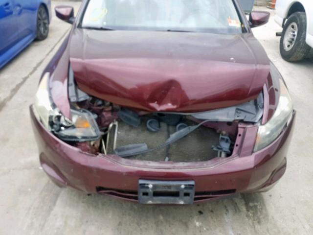 1HGCP26809A000879 - 2009 HONDA ACCORD EXL BURGUNDY photo 9