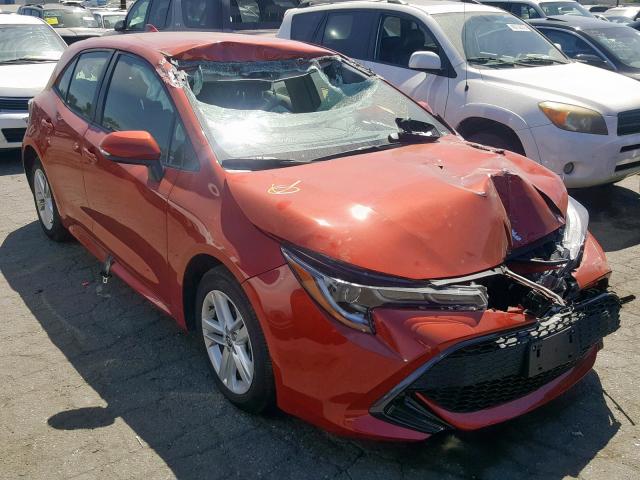 JTNK4RBEXK3031585 - 2019 TOYOTA COROLLA SE RED photo 1