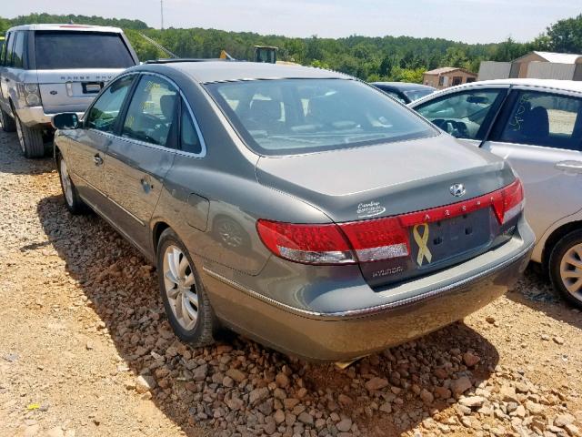 KMHFC46F06A107441 - 2006 HYUNDAI AZERA SE GRAY photo 3