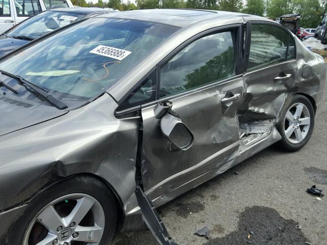 1HGFA16968L095372 - 2008 HONDA CIVIC EXL GRAY photo 9