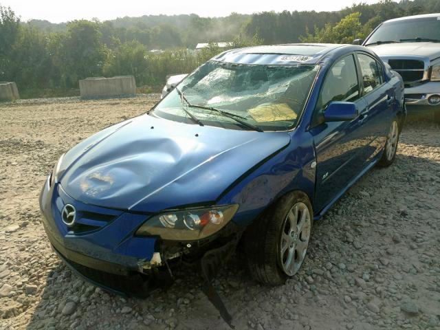 JM1BK323581865788 - 2008 MAZDA 3 S BLUE photo 2