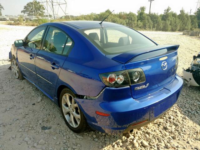 JM1BK323581865788 - 2008 MAZDA 3 S BLUE photo 3