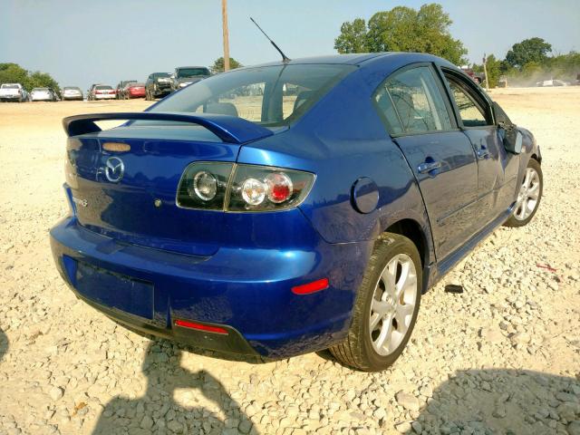 JM1BK323581865788 - 2008 MAZDA 3 S BLUE photo 4