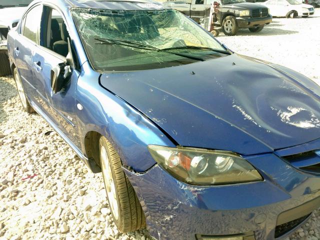 JM1BK323581865788 - 2008 MAZDA 3 S BLUE photo 9