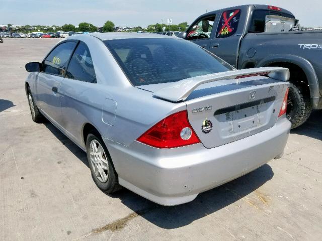 1HGEM221X4L060367 - 2004 HONDA CIVIC DX V SILVER photo 3