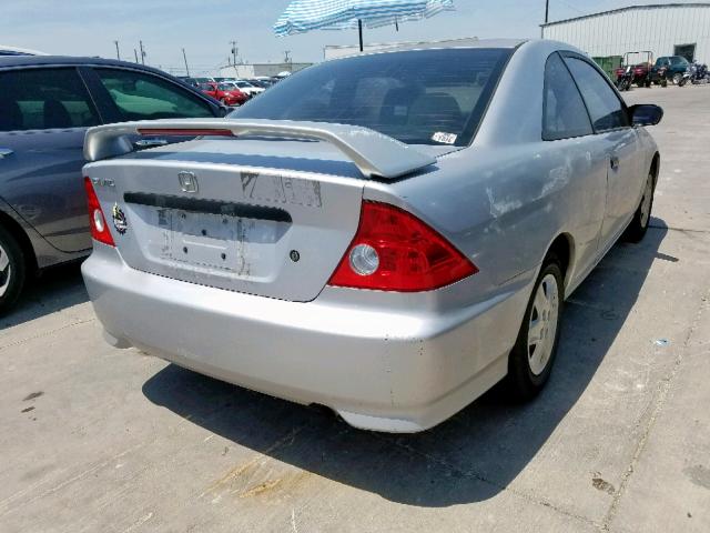 1HGEM221X4L060367 - 2004 HONDA CIVIC DX V SILVER photo 4