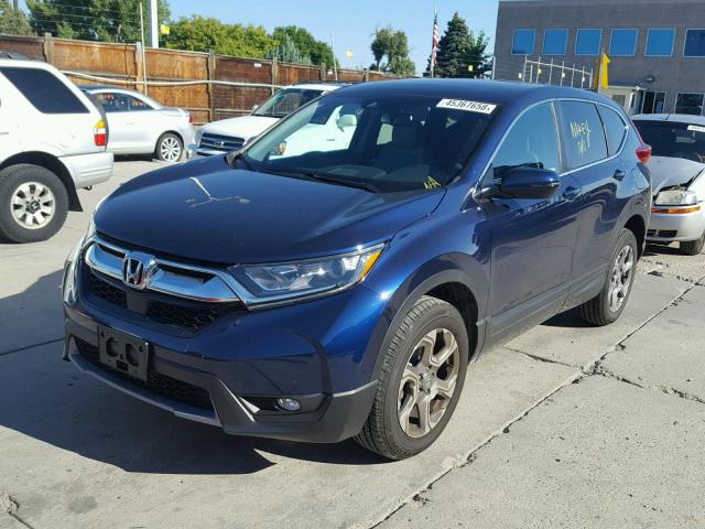 7FARW2H87JE056097 - 2018 HONDA CR-V EXL BLUE photo 2