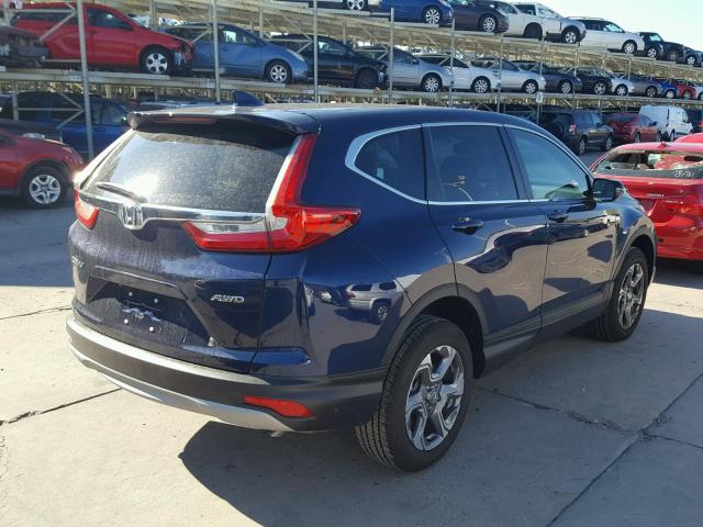 7FARW2H87JE056097 - 2018 HONDA CR-V EXL BLUE photo 4