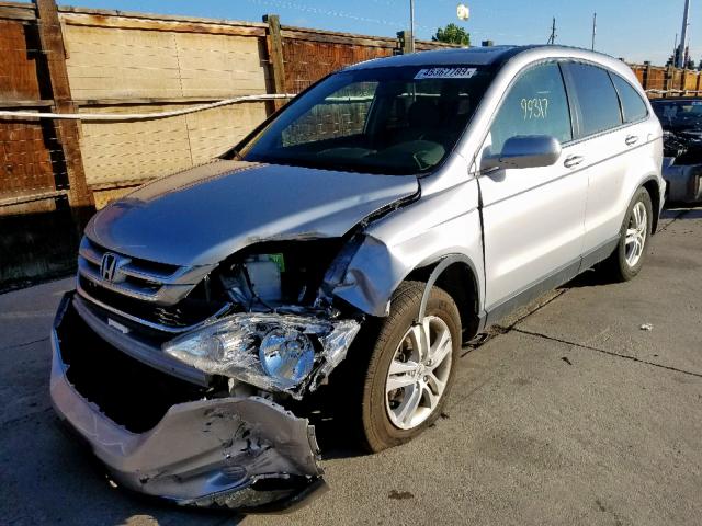 JHLRE4H75BC012246 - 2011 HONDA CR-V EXL SILVER photo 2