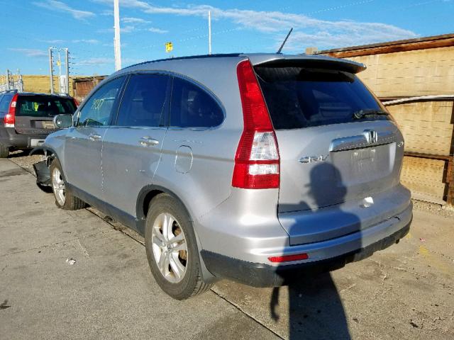 JHLRE4H75BC012246 - 2011 HONDA CR-V EXL SILVER photo 3