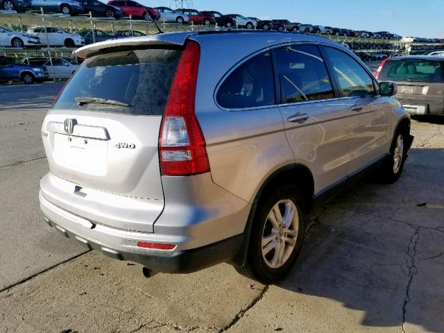 JHLRE4H75BC012246 - 2011 HONDA CR-V EXL SILVER photo 4