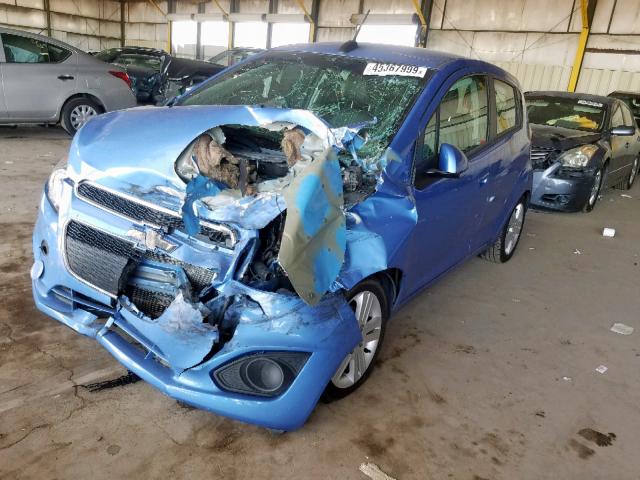 KL8CB6S92FC741949 - 2015 CHEVROLET SPARK LS BLUE photo 2