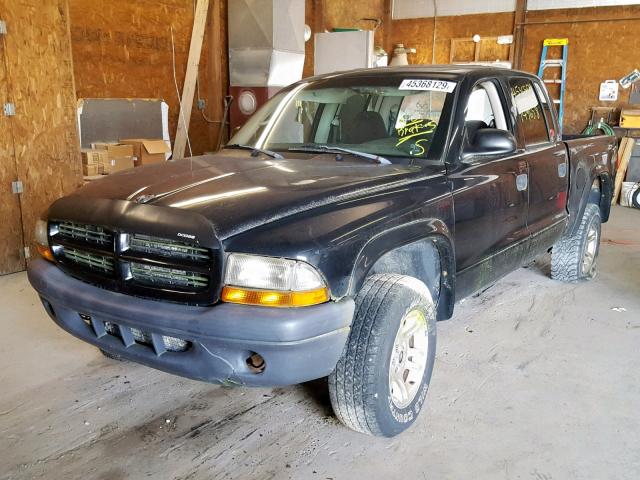 1D7HG38X13S212714 - 2003 DODGE DAKOTA QUA BLACK photo 2