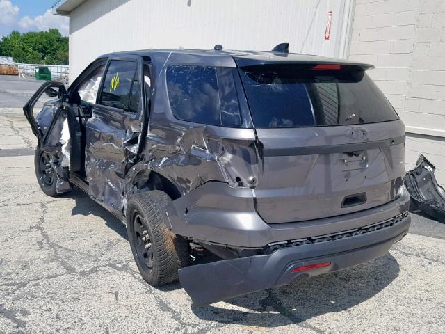 1FM5K8AR2HGB72721 - 2017 FORD EXPLORER P GRAY photo 3