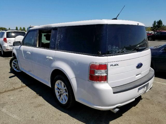 2FMGK5B89FBA22283 - 2015 FORD FLEX SE WHITE photo 3