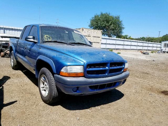 1D7HL38N63S315556 - 2003 DODGE DAKOTA QUA BLUE photo 1