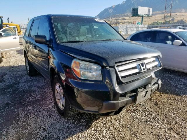 2HKYF18186H534203 - 2006 HONDA PILOT LX BLACK photo 1