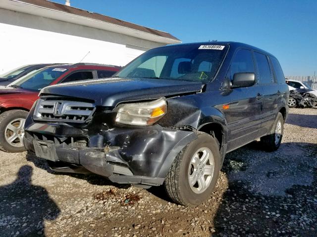 2HKYF18186H534203 - 2006 HONDA PILOT LX BLACK photo 2