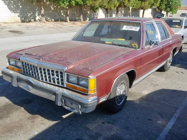 2FABP43F2GX118340 - 1986 FORD LTD CROWN BURGUNDY photo 2