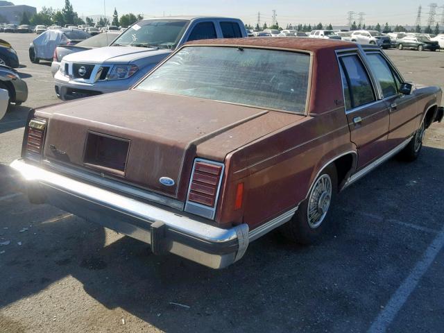 2FABP43F2GX118340 - 1986 FORD LTD CROWN BURGUNDY photo 4