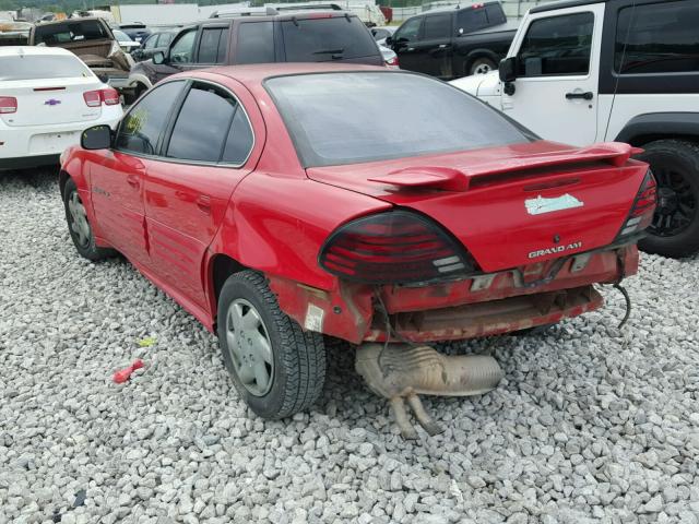 1G2NF52E81M653944 - 2001 PONTIAC GRAND AM S RED photo 3