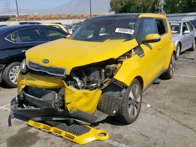 KNDJX3A58F7166326 - 2015 KIA SOUL ! YELLOW photo 2