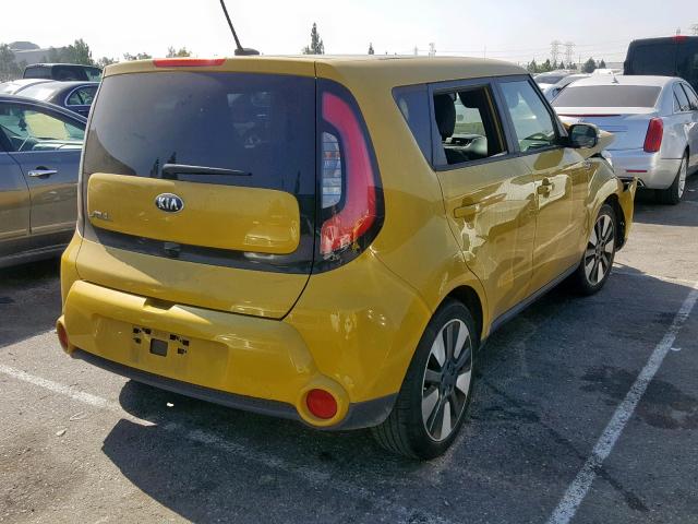 KNDJX3A58F7166326 - 2015 KIA SOUL ! Sarı foto 4
