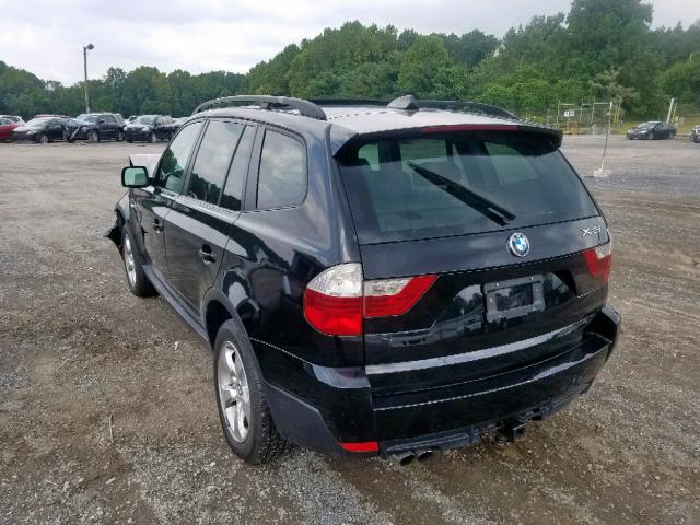 WBXPC93497WF13205 - 2007 BMW X3 3.0SI BLACK photo 3