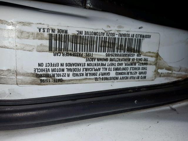 4S3BG6859V6626495 - 1997 SUBARU LEGACY OUT GRAY photo 10