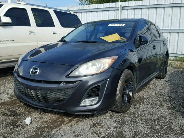 JM1BL1H51A1130306 - 2010 MAZDA 3 S BLACK photo 2