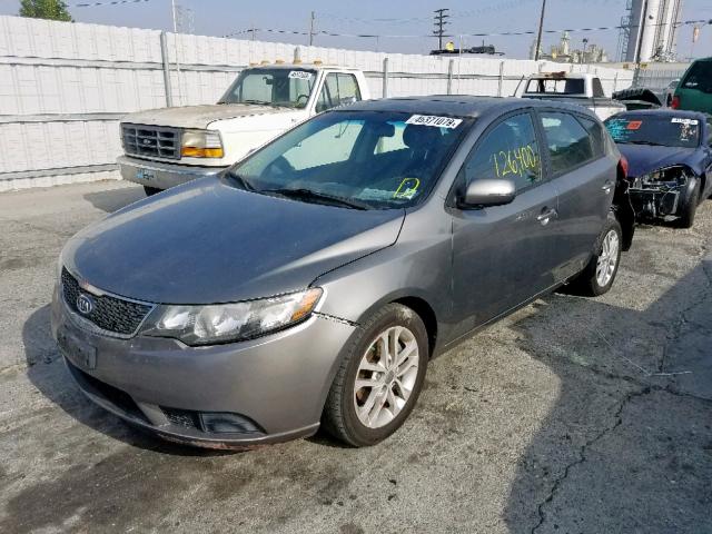 KNAFU5A20B5400476 - 2011 KIA FORTE EX CHARCOAL photo 2