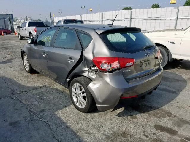 KNAFU5A20B5400476 - 2011 KIA FORTE EX CHARCOAL photo 3