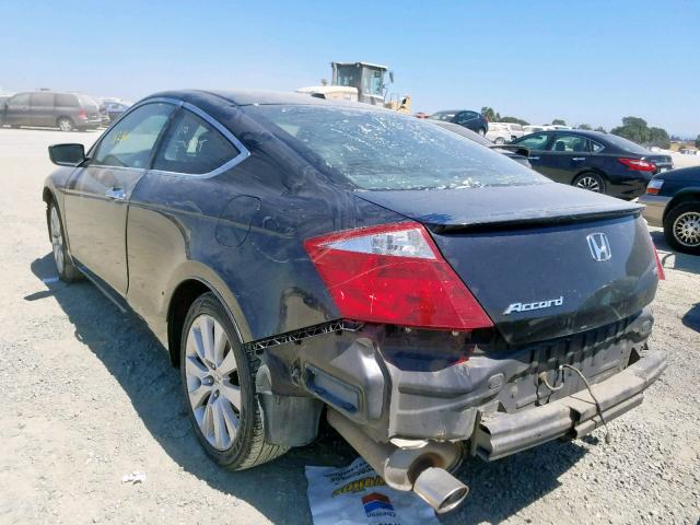 1HGCS22899A004904 - 2009 HONDA ACCORD EXL BLACK photo 3