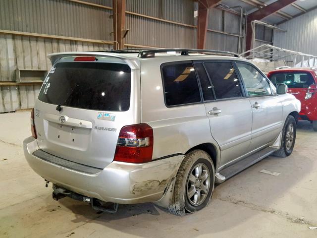 JTEDP21A070126994 - 2007 TOYOTA HIGHLANDER SILVER photo 4