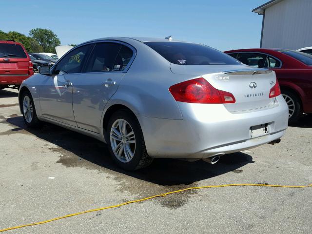 JN1CV6AR3BM401197 - 2011 INFINITI G37 SILVER photo 3