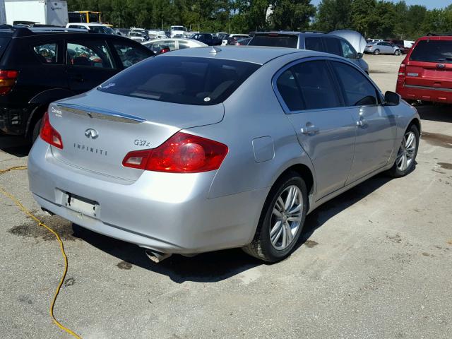 JN1CV6AR3BM401197 - 2011 INFINITI G37 SILVER photo 4