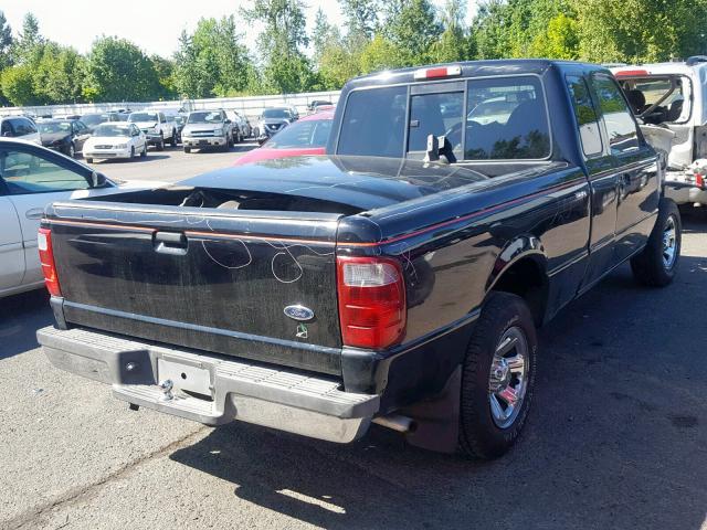 1FTYR14V31PB53842 - 2001 FORD RANGER SUP BLACK photo 4