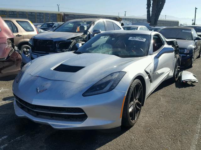 1G1YM2D75E5110104 - 2014 CHEVROLET CORVETTE S SILVER photo 2