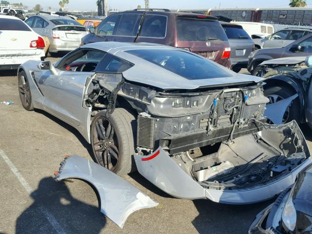 1G1YM2D75E5110104 - 2014 CHEVROLET CORVETTE S SILVER photo 3