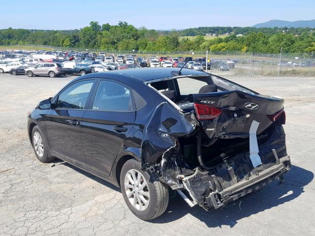 3KPC24A34JE020798 - 2018 HYUNDAI ACCENT SE BLACK photo 3