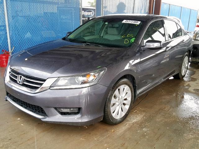 1HGCR3F82FA027349 - 2015 HONDA ACCORD EXL GRAY photo 2