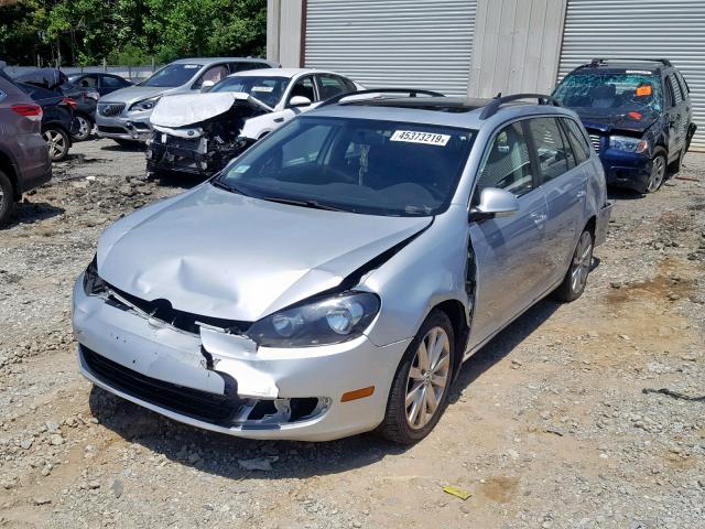 3VWPL7AJ3BM648662 - 2011 VOLKSWAGEN JETTA TDI SILVER photo 2