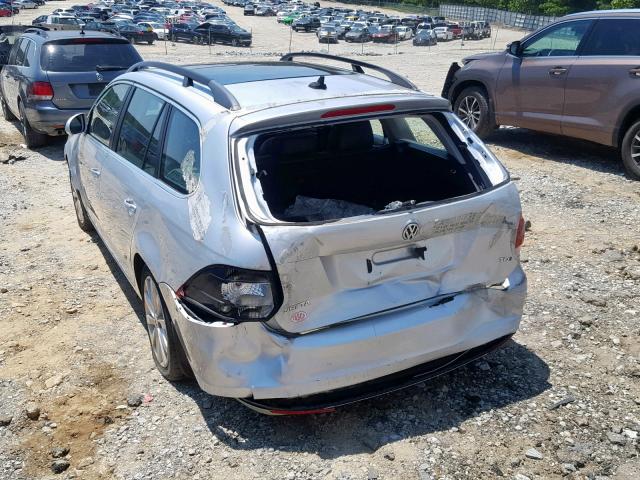 3VWPL7AJ3BM648662 - 2011 VOLKSWAGEN JETTA TDI SILVER photo 3