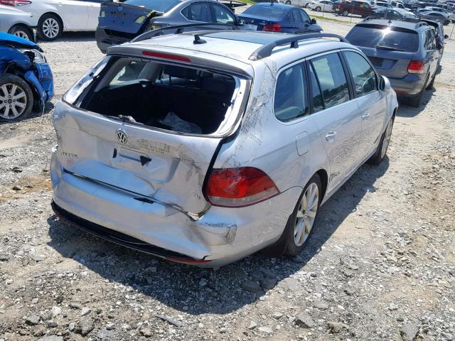 3VWPL7AJ3BM648662 - 2011 VOLKSWAGEN JETTA TDI SILVER photo 4