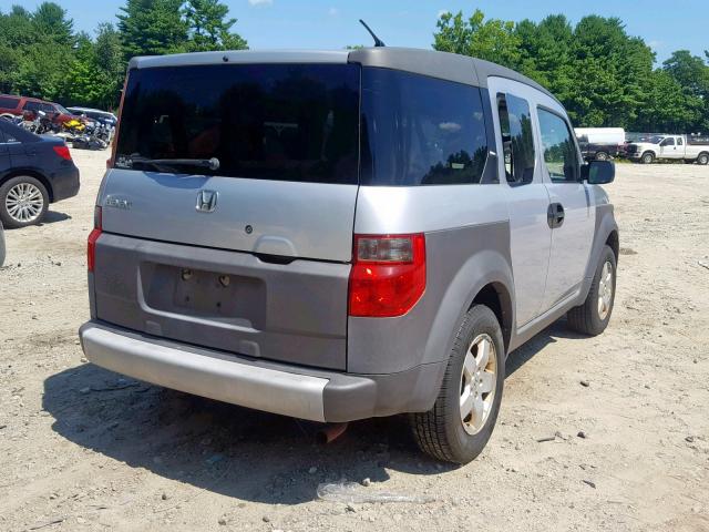 5J6YH28513L015319 - 2003 HONDA ELEMENT EX SILVER photo 4