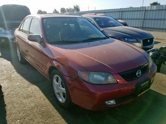 JM1BJ225820560832 - 2002 MAZDA PROTEGE DX MAROON photo 1