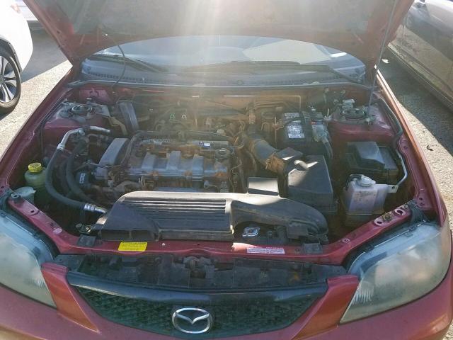 JM1BJ225820560832 - 2002 MAZDA PROTEGE DX MAROON photo 7