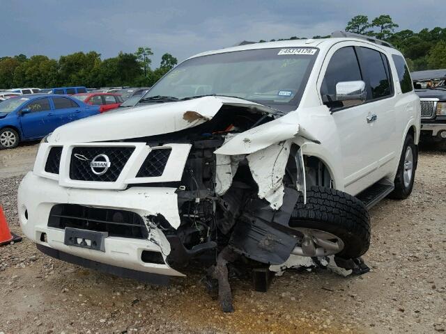 5N1BA0ND2BN608525 - 2011 NISSAN ARMADA SV WHITE photo 2